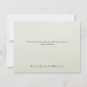 パームツリービーチコースト結婚サンキューカード サンキューカード (裏面)