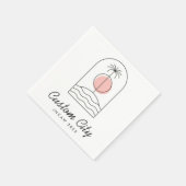 パームツリービーチサマーカスタムトレードショー スタンダードカクテルナプキン (角)