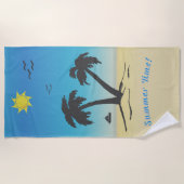 パームツリービーチサマータイム！B ビーチタオル (正面)