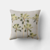 パームツリービーチデザイン288ピューターグリーンカラー クッション (裏面)