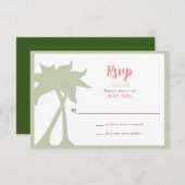 パームツリービーチ宛先ウェディングRSVP (正面/裏面)