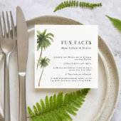 パームツリービーチ宛先5おもしろいファクト結婚ズ スタンダードカクテルナプキン