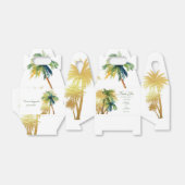 パームツリービーチ結婚式ブライダルシャワーお気に入りボックス フェイバーボックス (折り畳みなし)