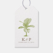 パームツリービーチ結婚式メッセージカード ギフトタグ (正面)