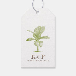 パームツリービーチ結婚式メッセージカード ギフトタグ