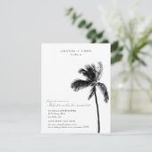 パームツリービーチ結婚式ルームブロックエンクロージャカード エンクロージャーカード (スタンド正面)