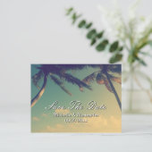 パームツリービーチ結婚式日付はがきを保存 案内ポストカード (スタンド正面)