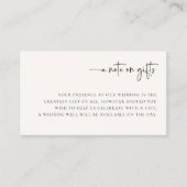 パームツリービーチ結婚式贈り物のメモ エンクロージャーカード (正面)