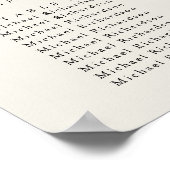 パームツリービーチ結婚式9テーブル座席表 ポスター (角)