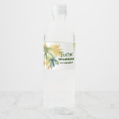 パームツリービーチ結婚式 ペットボトルラベル (正面)