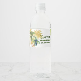 パームツリービーチ結婚式 ペットボトルラベル