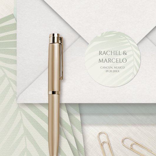 パームツリービーチ結婚式 ラウンドシール