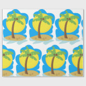 パームツリービーチ ラッピングペーパー (フラット)