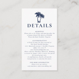 パームツリービーチ 航海 ネイビー 詳細 封筒 エンクロージャーカード
