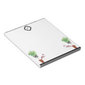 パームツリーピンクフラミンゴフラミンゴス ノートパッド (アングル)