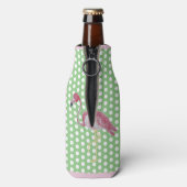 パームツリーピンクフラミンゴフラミンゴス ボトルクーラー (ボトル裏面)