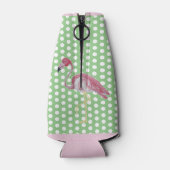 パームツリーピンクフラミンゴフラミンゴス ボトルクーラー (裏面)