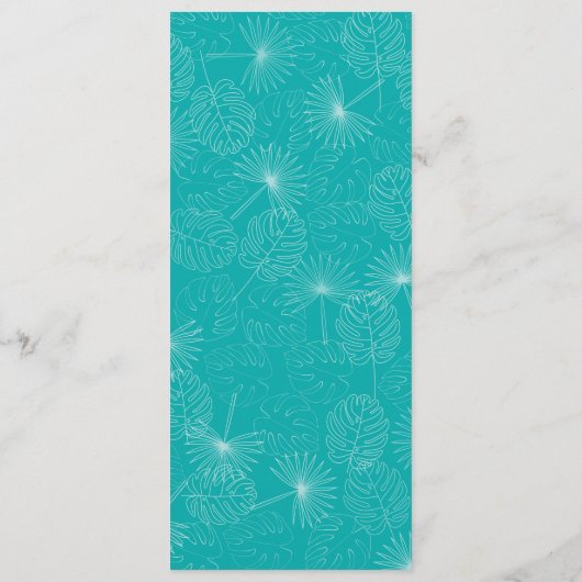 パームツリーピンク&ブルービーチ結婚式 メニュー (裏面)