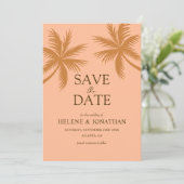 パームツリーピーチトロピカルデスティネーションウェディング セーブザデート (スタンド正面)