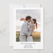 パームツリーフォトトロピカルビーチ結婚式 セーブザデート (裏面)