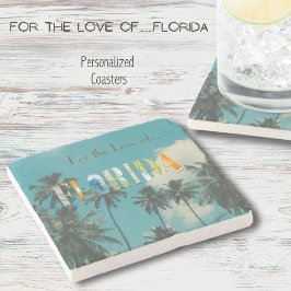 パームツリーフロリダビーチストーンコースター ストーンコースター