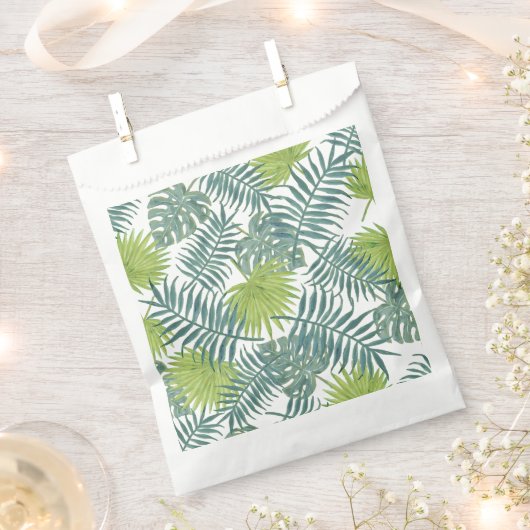 パームツリーフロンズ絵画ハワイアン フェイバーバッグ (クリップ留めされた状態)