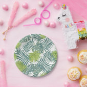 パームツリーフロンズ絵画ハワイアン ペーパープレート (パーティー)