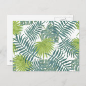パームツリーフロンズ絵画ハワイアン ポストカード (正面/裏面)