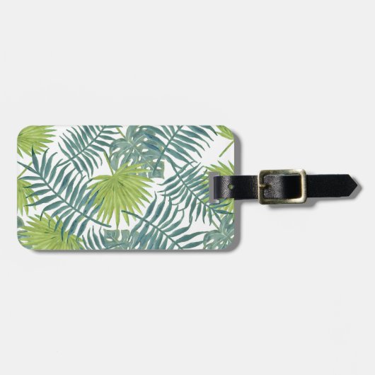 パームツリーフロンズ絵画ハワイアン ラゲッジタグ (正面横)