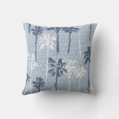 パームツリーブルーアンドホワイトビーチ装飾用クッション クッション (裏面)