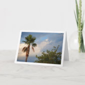 パームツリーブルースカイポートレート カード (正面)
