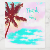 パームツリーブルースカイ夏期 ワインラベル (シングルラベル)