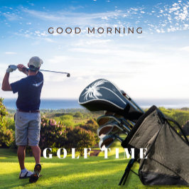 パームツリーブルーホワイトトロピカルモノグラエレガントム ゴルフヘッドカバー