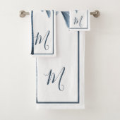 パームツリーブルーヴィンテージトロピカルモノグラエレガントム バスタオルセット (インサイチュ)