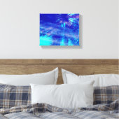 パームツリーブルー キャンバスプリント (インサイチュ (寝室))