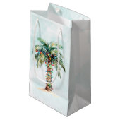 パームツリーホリデーコースタルクリスマス スモールペーパーバッグ (正面アングル)