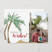 パームツリーホリデーフォトポストカード シーズンポストカード (正面/裏面)