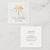 パームツリーホワイトウッド スクエア名刺 (正面/裏面)