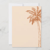 パームツリーボヘミアンビーチテラコッタ ブライダルシャワー 招待状 (裏面)