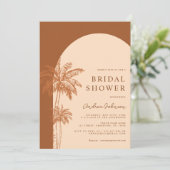 パームツリーボホビーチテラコッタブライダルシャワー 招待状 (スタンド正面)