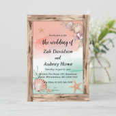 パームツリーボホビーチ結婚式招待状 招待状 (スタンド正面)