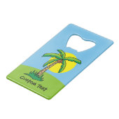 パームツリーマンガクレジットカードボトルオープナー クレジットカード栓抜き (正面アングル)