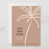パームツリーミニマリストニューホームムービング 案内状 (正面)