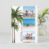 パームツリーメレカリキマカクリスマスフォトコラージュ シーズンカード (スタンド正面)