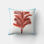 パームツリーモダンレッドブルーパーソナル クッション (裏面)