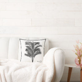 パームツリーモダン白黒パーソナル クッション