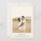 パームツリーモノグラムトロピカルビーチカップルシャワー 招待状 (裏面)