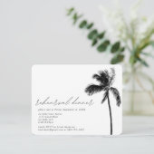 パームツリーリハーサル結婚ディナーのエンクロージャカード エンクロージャーカード (スタンド正面)