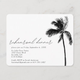パームツリーリハーサル結婚ディナーのエンクロージャカード エンクロージャーカード