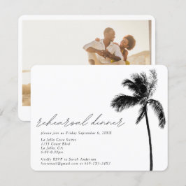 パームツリーリハーサル結婚ディナーのエンクロージャカード エンクロージャーカード